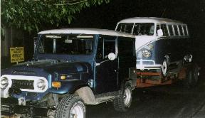 Get full size image - my Land Cruiser towing Marc Wissman's VW bus